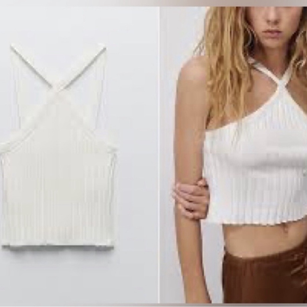 Zara halter cropped tank - Picture 3 of 3